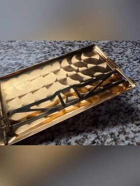 Vintage Elgin American Cigarette Holder - Gold Swirl Design - Mid Century